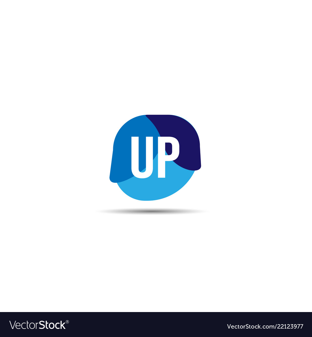 Initial letter up logo template design