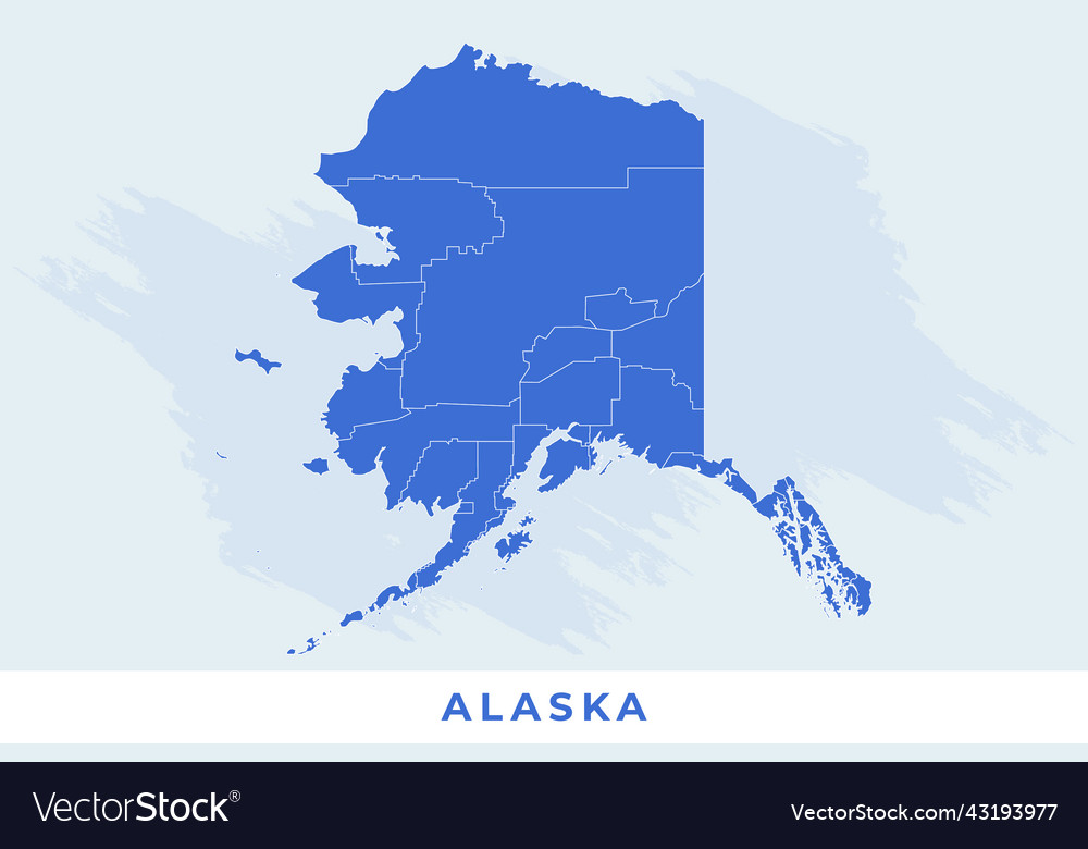 National map of alaska Royalty Free Vector Image