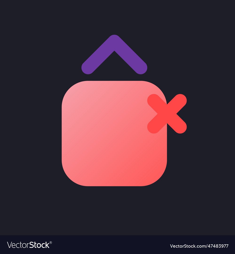 Remove jump animation effect flat gradient fill Vector Image