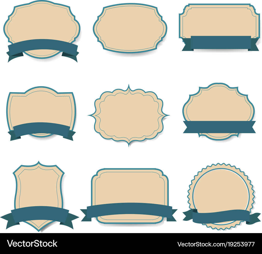 Retro labels set Royalty Free Vector Image - VectorStock