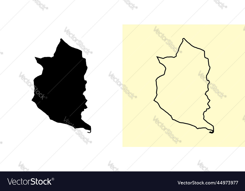 San jos map uruguay americas filled and outline Vector Image