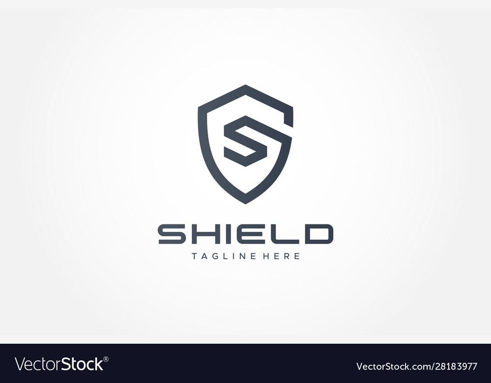 Shield letter s protection security logo Vector Image