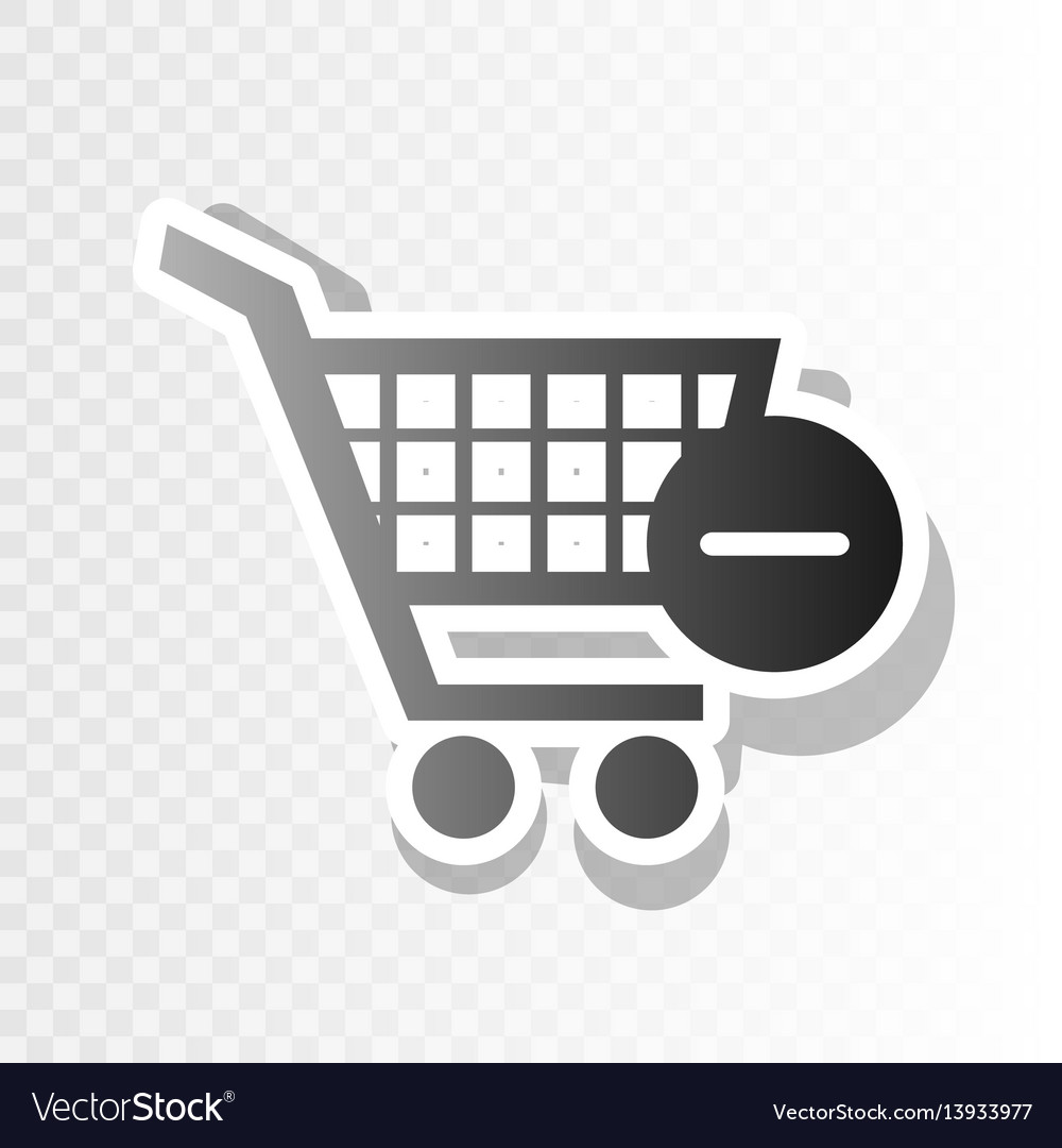 Shopping cart with remove sign new