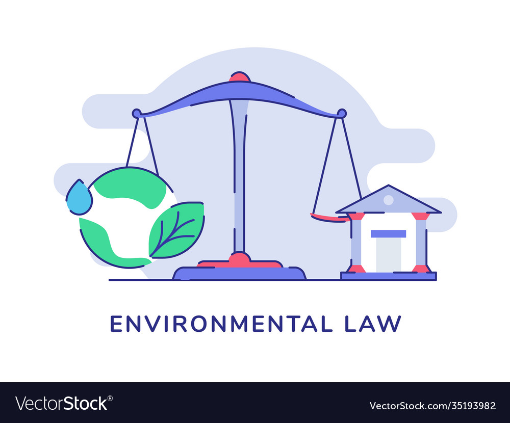 Environmental law concept equality scale earth Vector Image