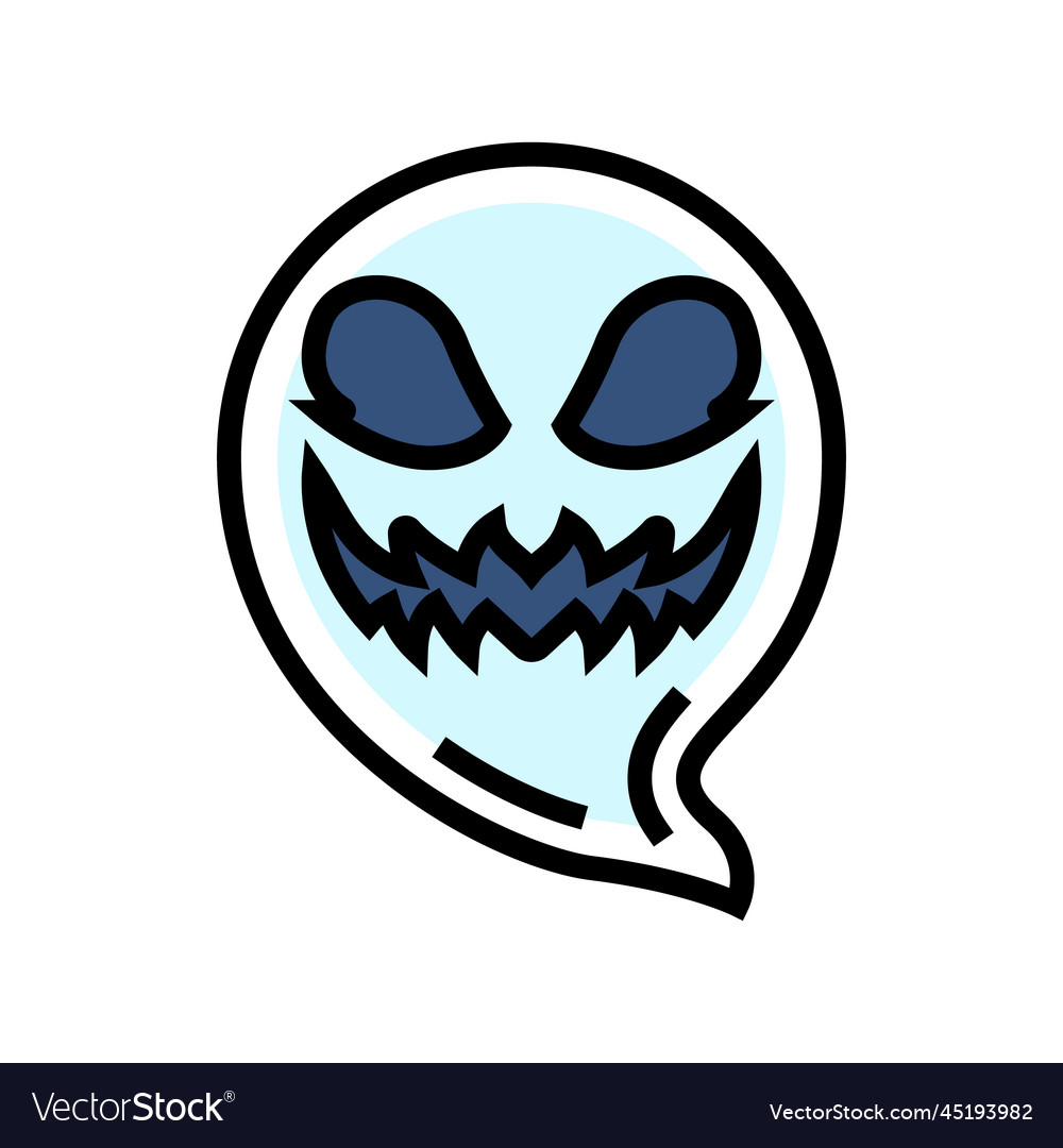 Face ghost color icon Royalty Free Vector Image