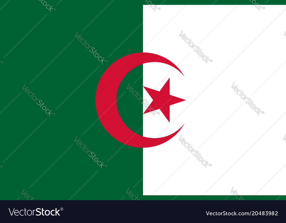 Flag of algeria official colors and proportions