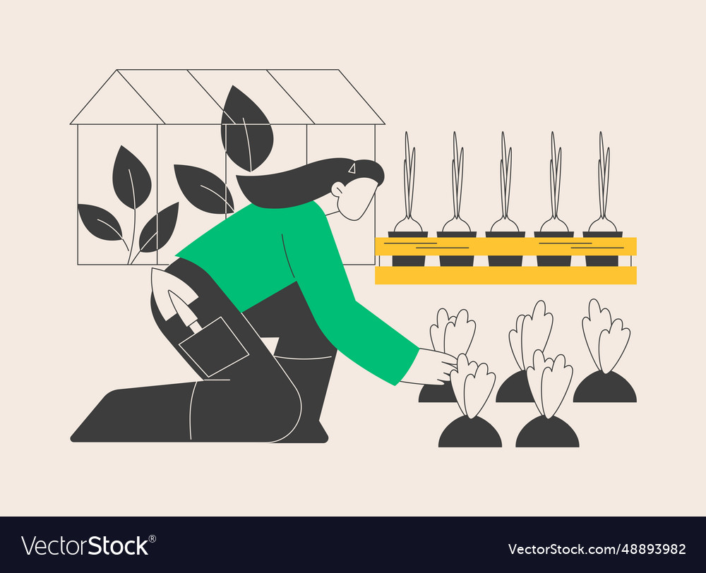 Growing vegetables abstract concept Royalty Free Vector