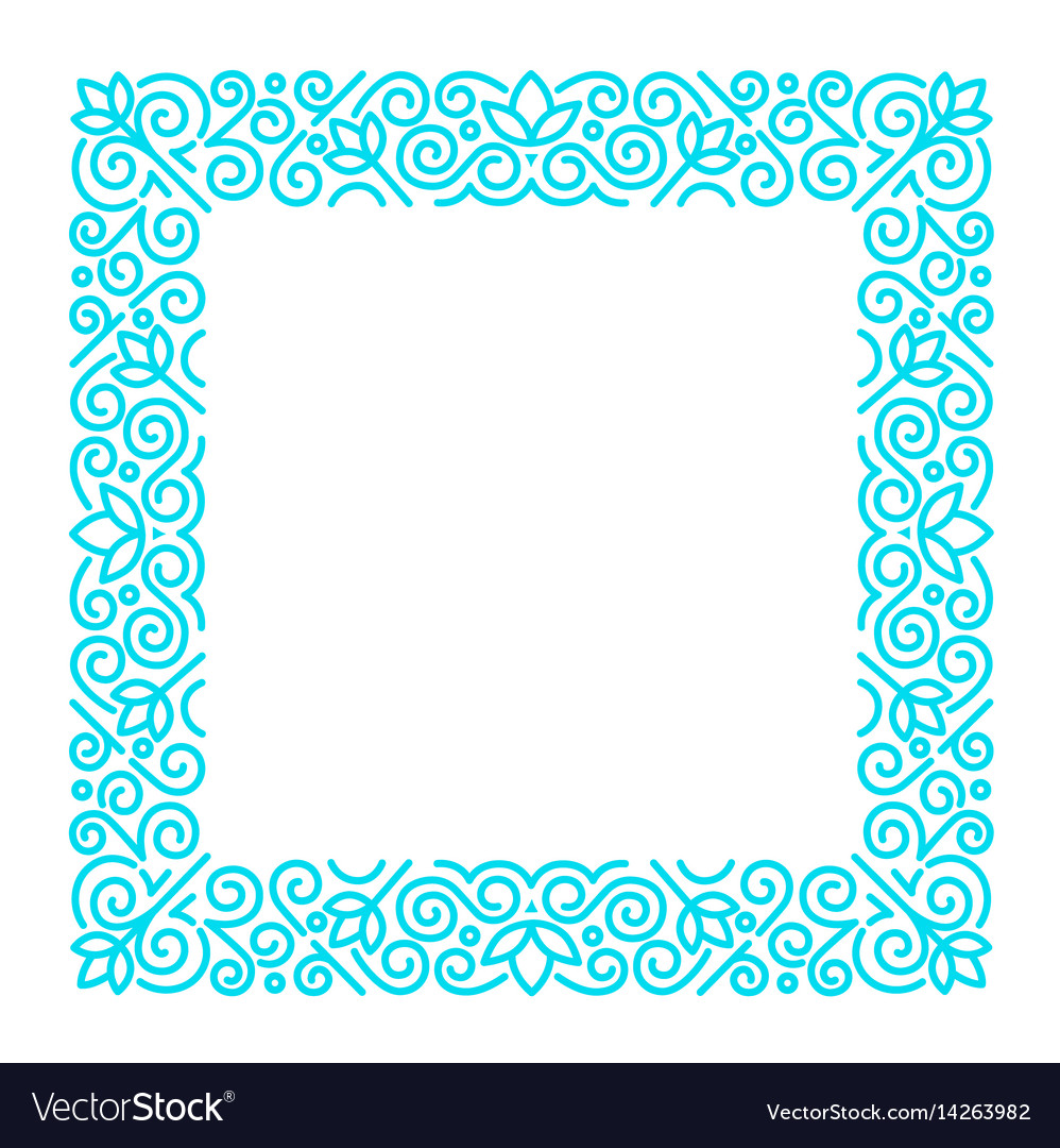 Linear frames design template Royalty Free Vector Image