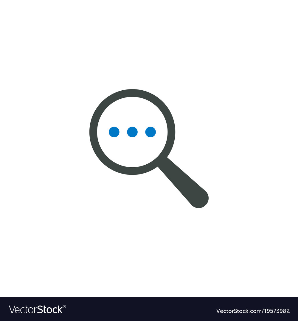 Magnifying glass icon three dots