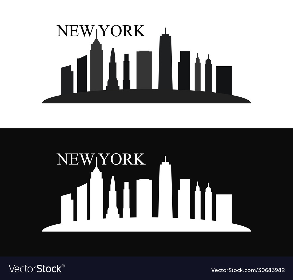 New york icon in on white background