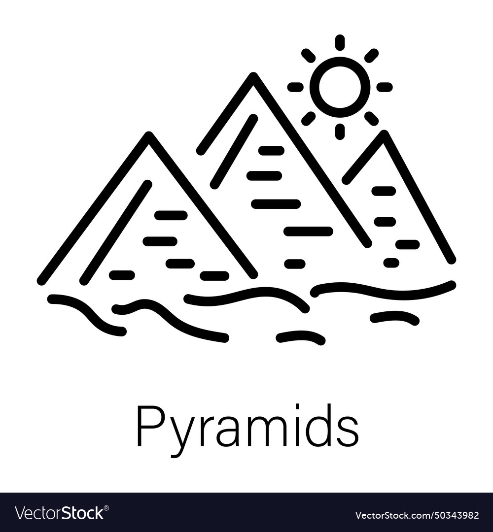 Pyramids Royalty Free Vector Image - VectorStock