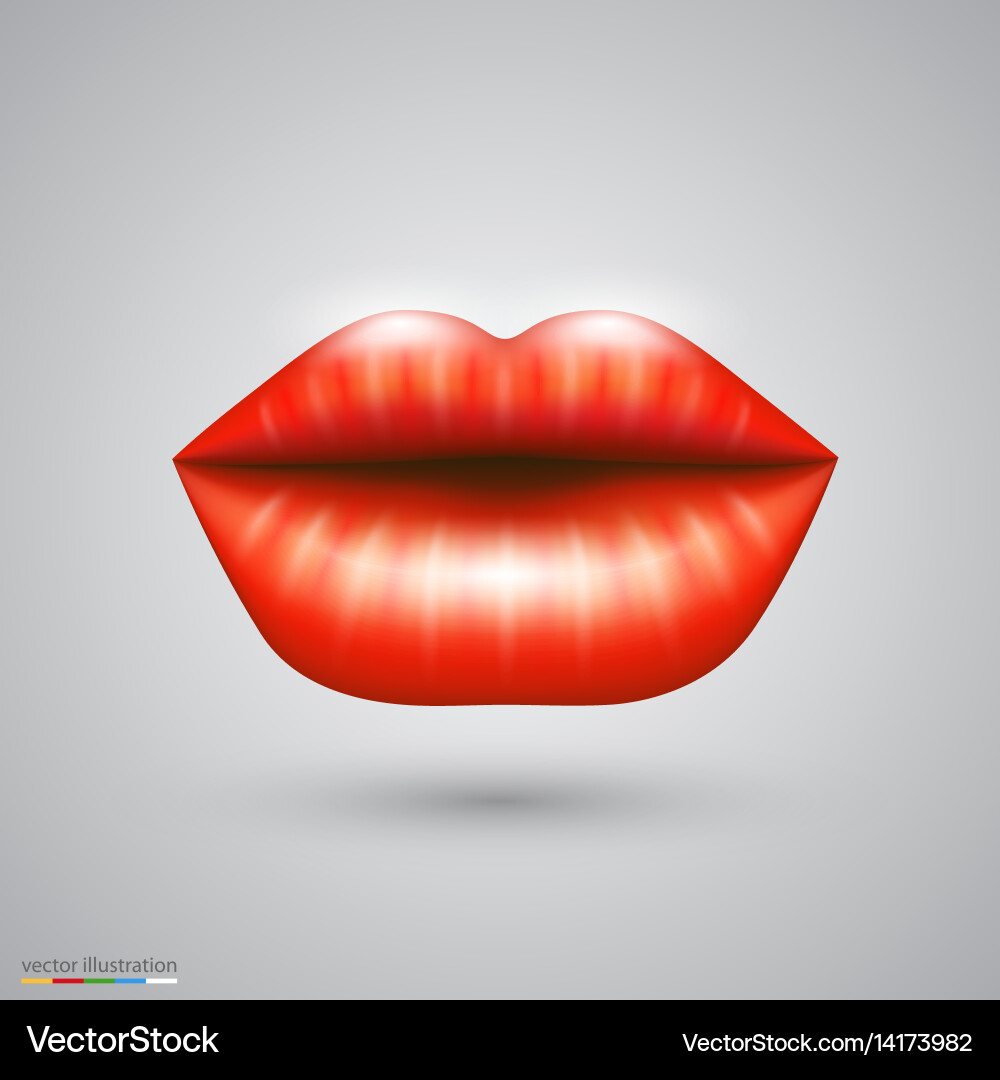 Red lips Royalty Free Vector Image - VectorStock
