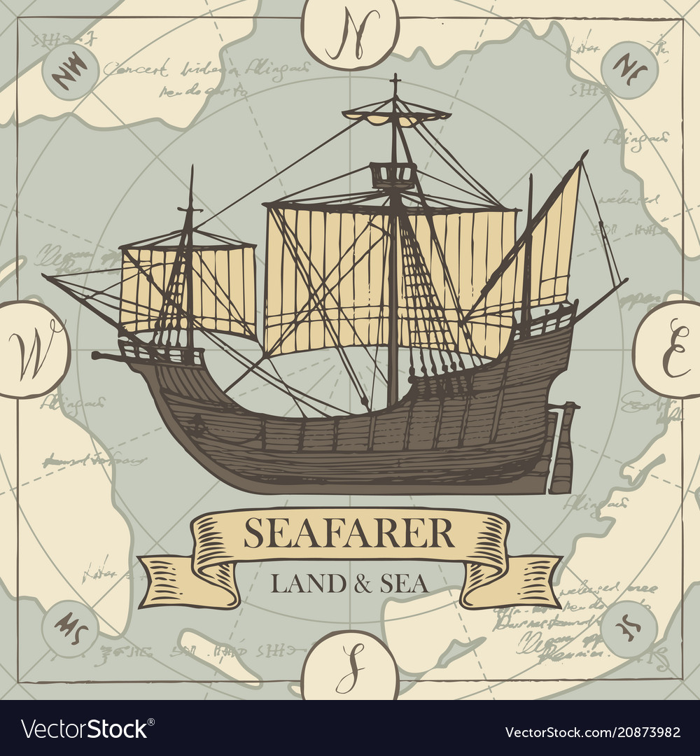 travel banner with sailing