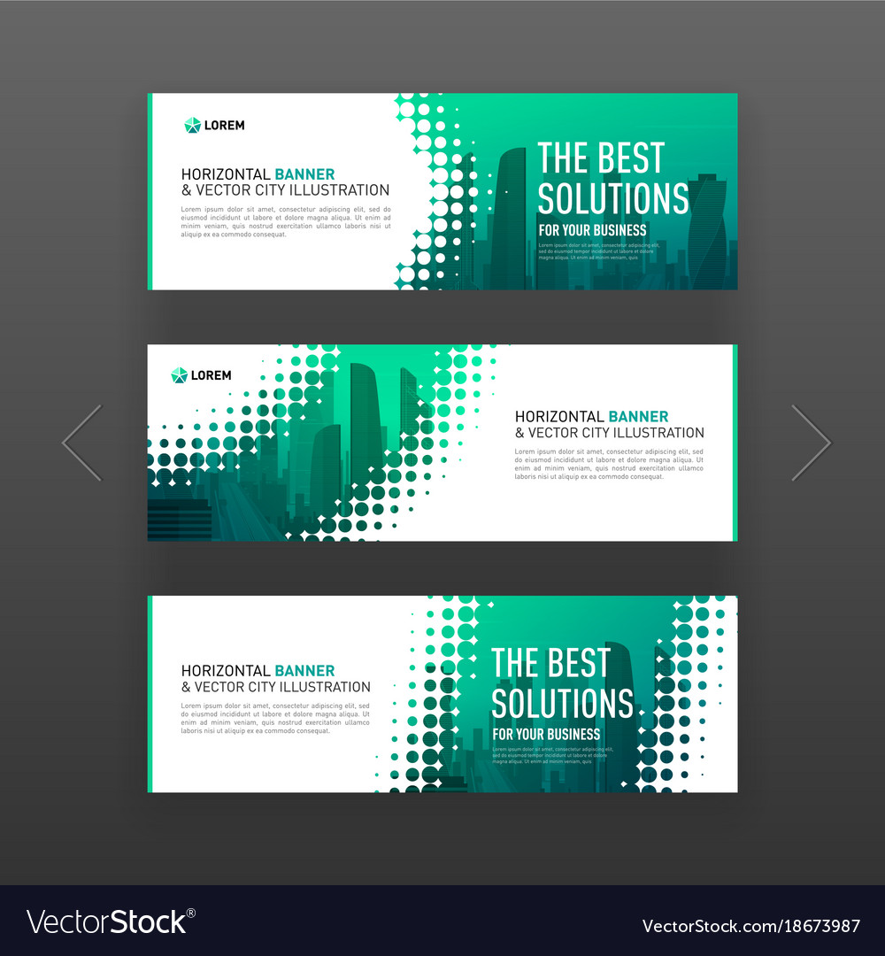 Abstract corporate horizontal web banner template