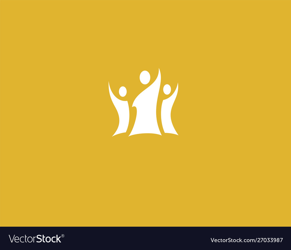 Creative abstract logo icon three people