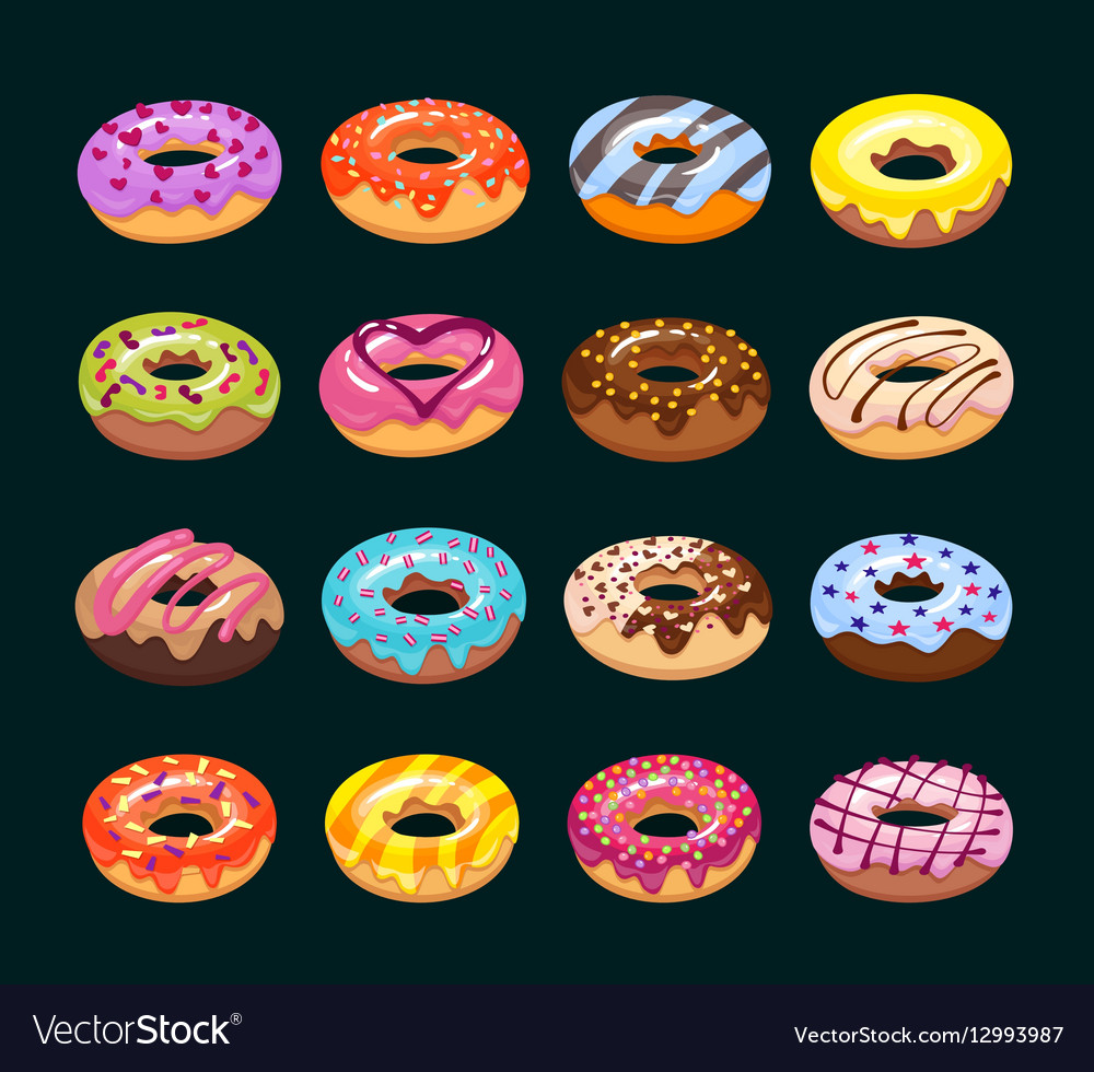 Donut icon set