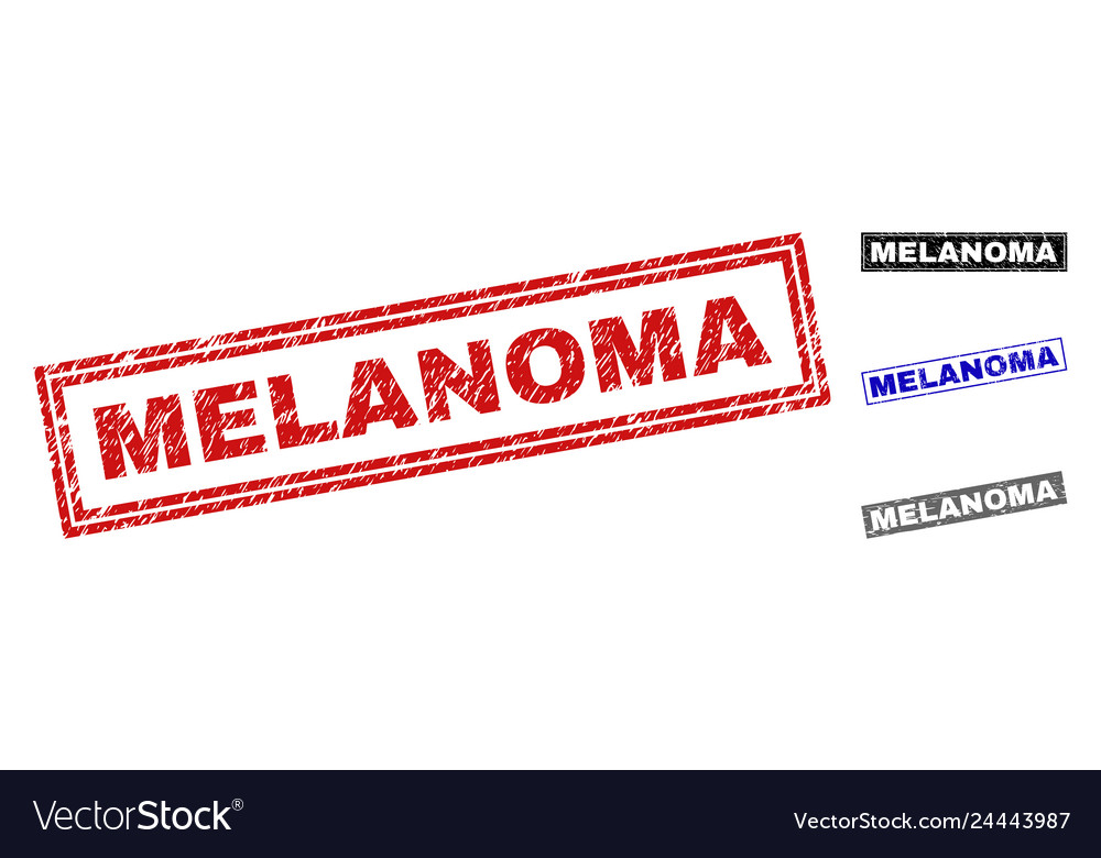 Grunge melanoma scratched rectangle watermarks