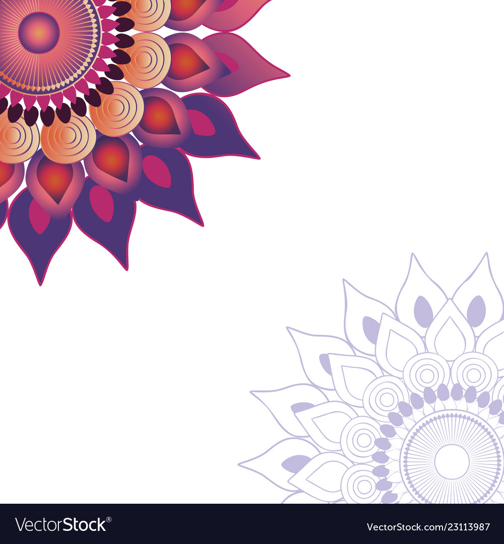 Mandala frame background Royalty Free Vector Image