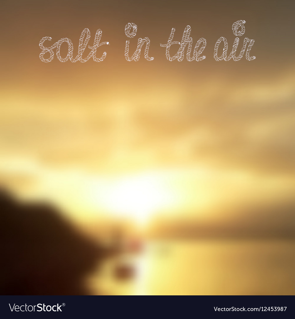 Seaside summer sunset blurred background template