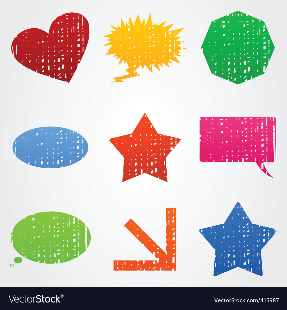 Shapes icons Royalty Free Vector Image - VectorStock