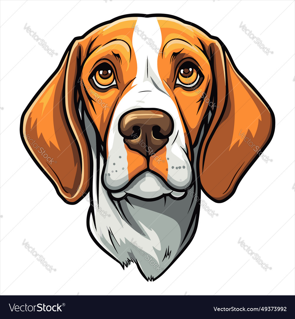 Ariege pointer dog breed cute cartoon kawaii Vector Image