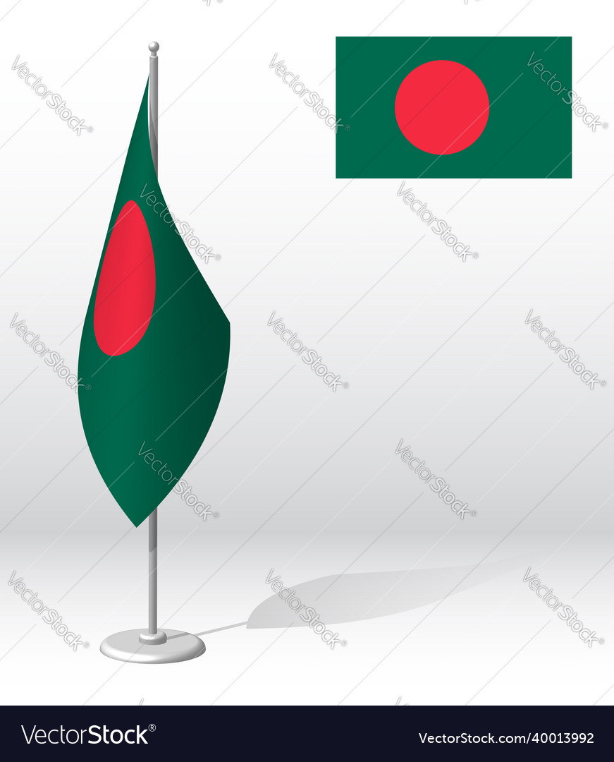 Bangladesch Flagge auf Flagpole zur Registrierung