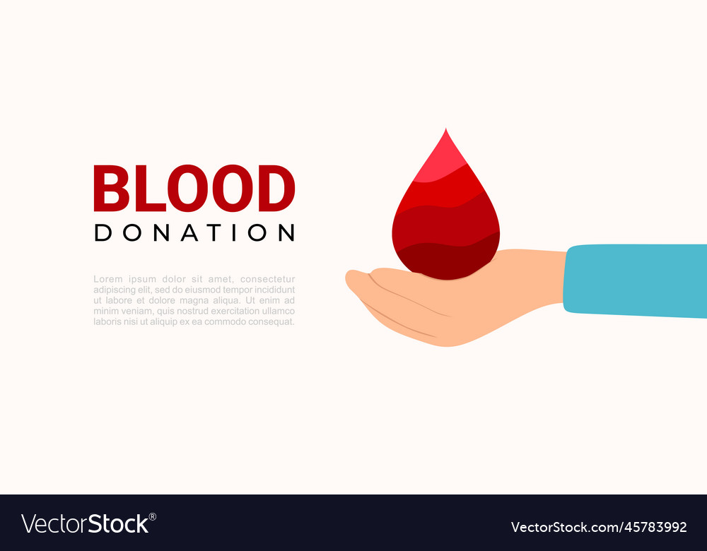 Blood donation background isolated on white Vector Image