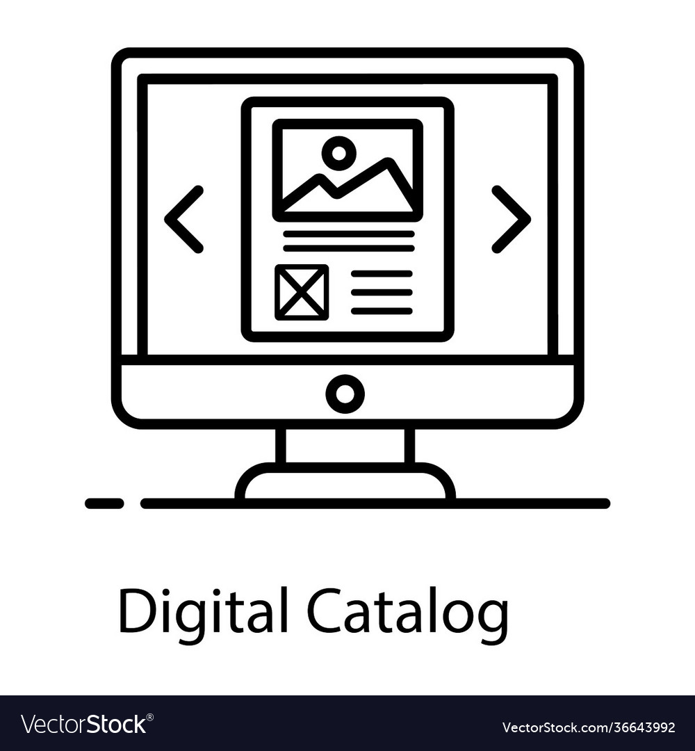 Digital catalogue Royalty Free Vector Image VectorStock