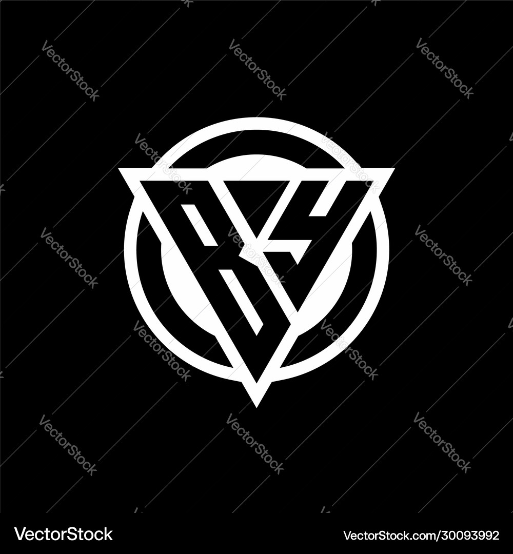 Logo with negative space triangle shape Royalty Free Vector