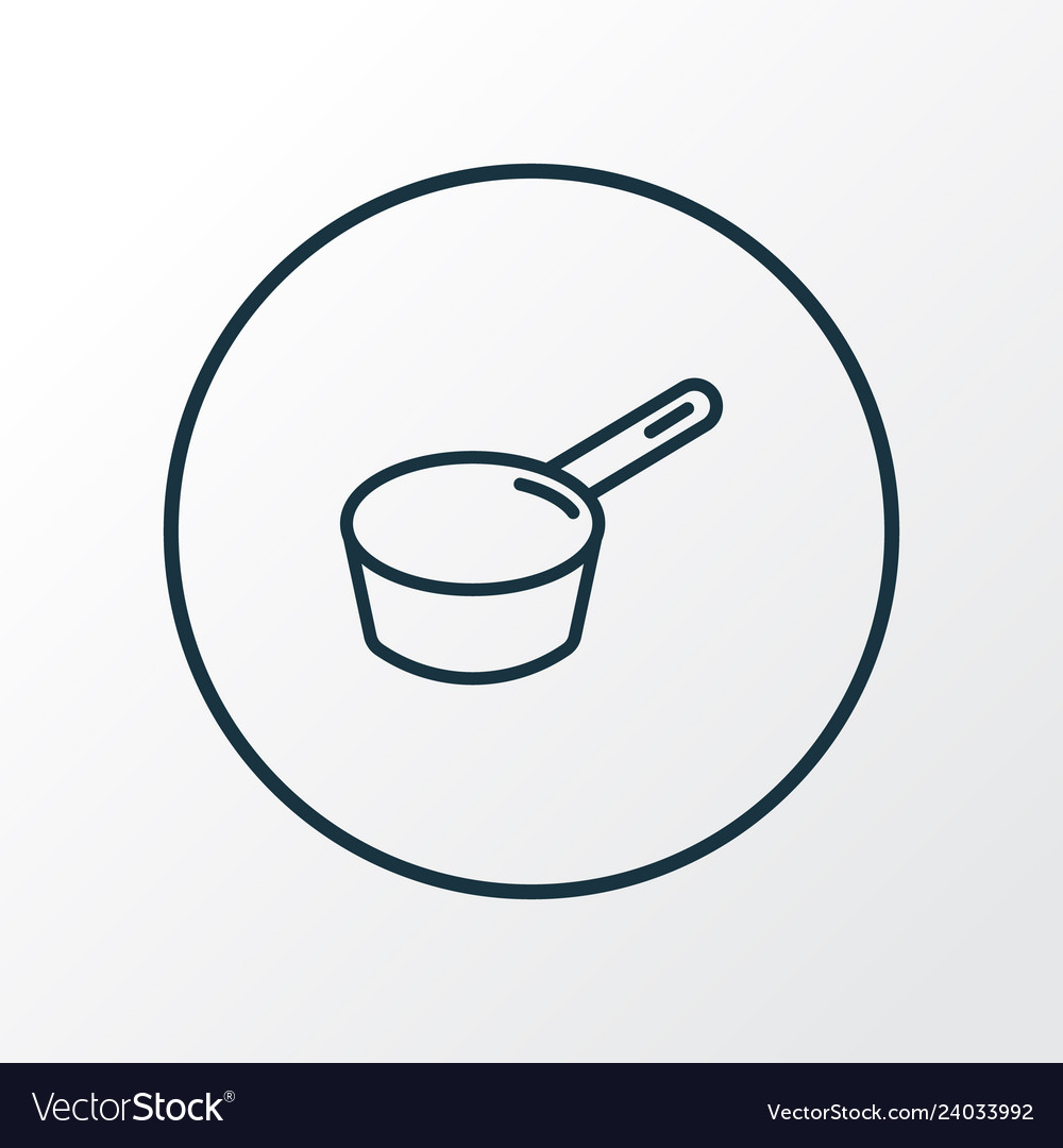 Sauce pan icon line symbol premium quality