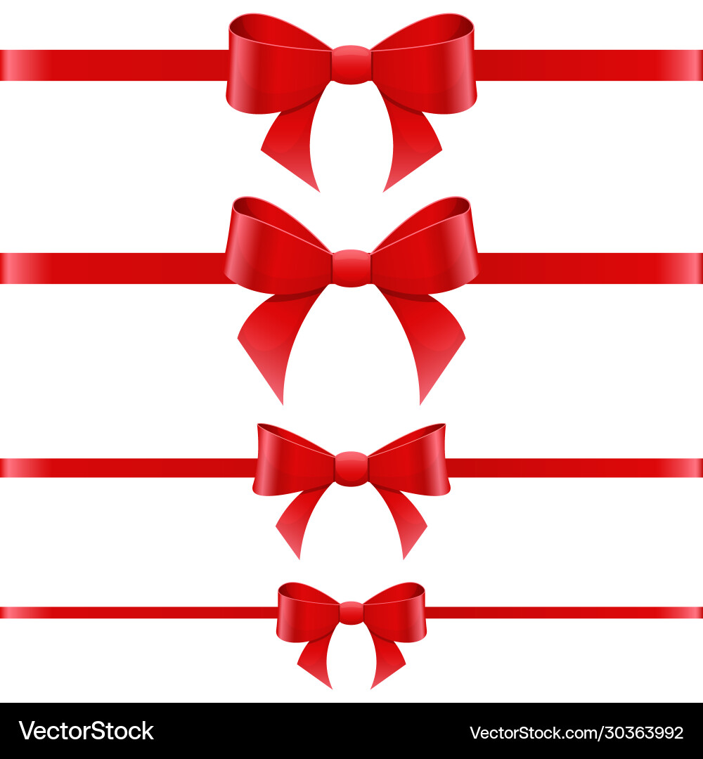 Set bows Royalty Free Vector Image - VectorStock
