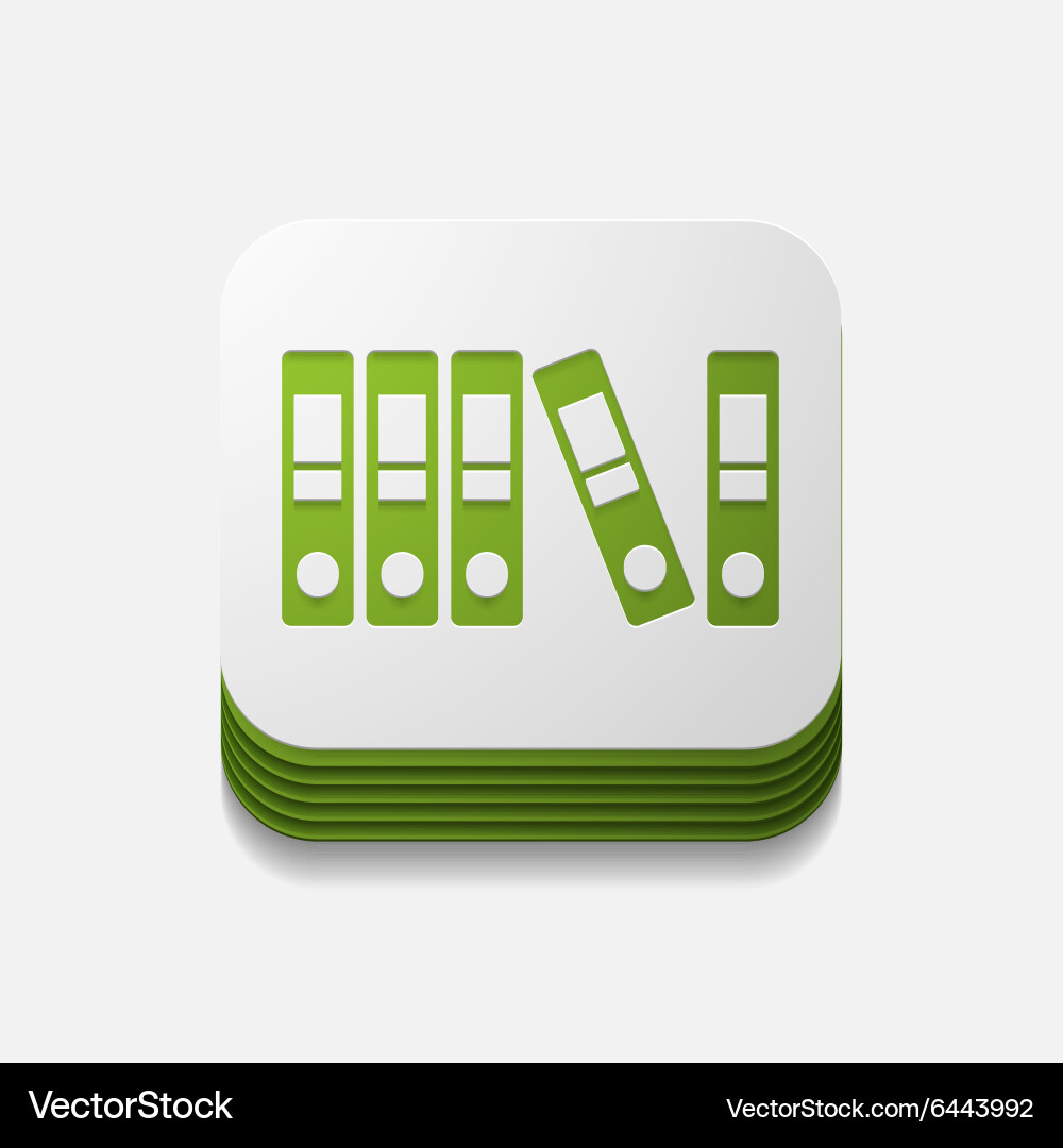 Square button folder Royalty Free Vector Image