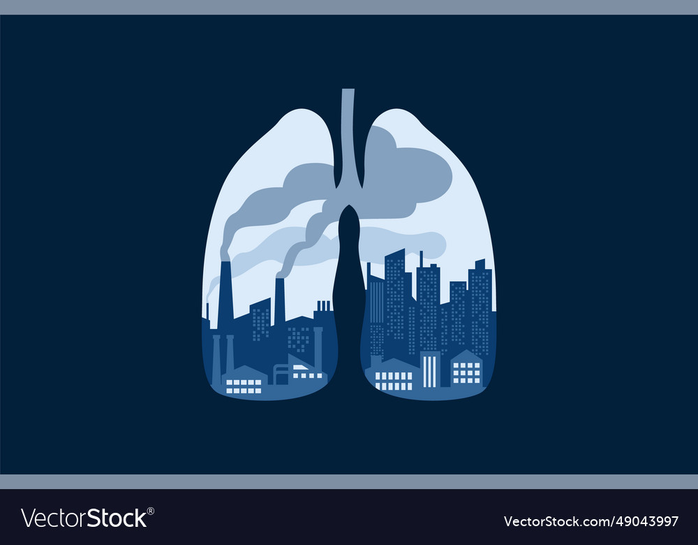 Air pollution from factory chimneys