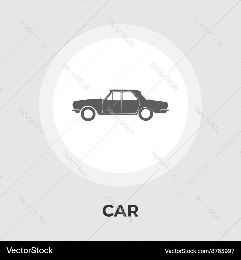 Car flat icon Royalty Free Vector Image - VectorStock