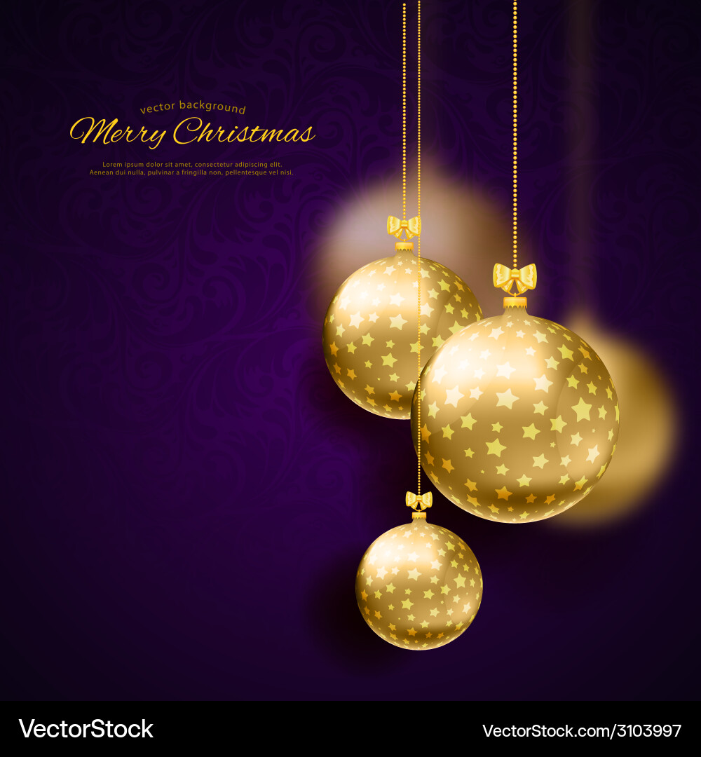 Christmas balls Royalty Free Vector Image - VectorStock