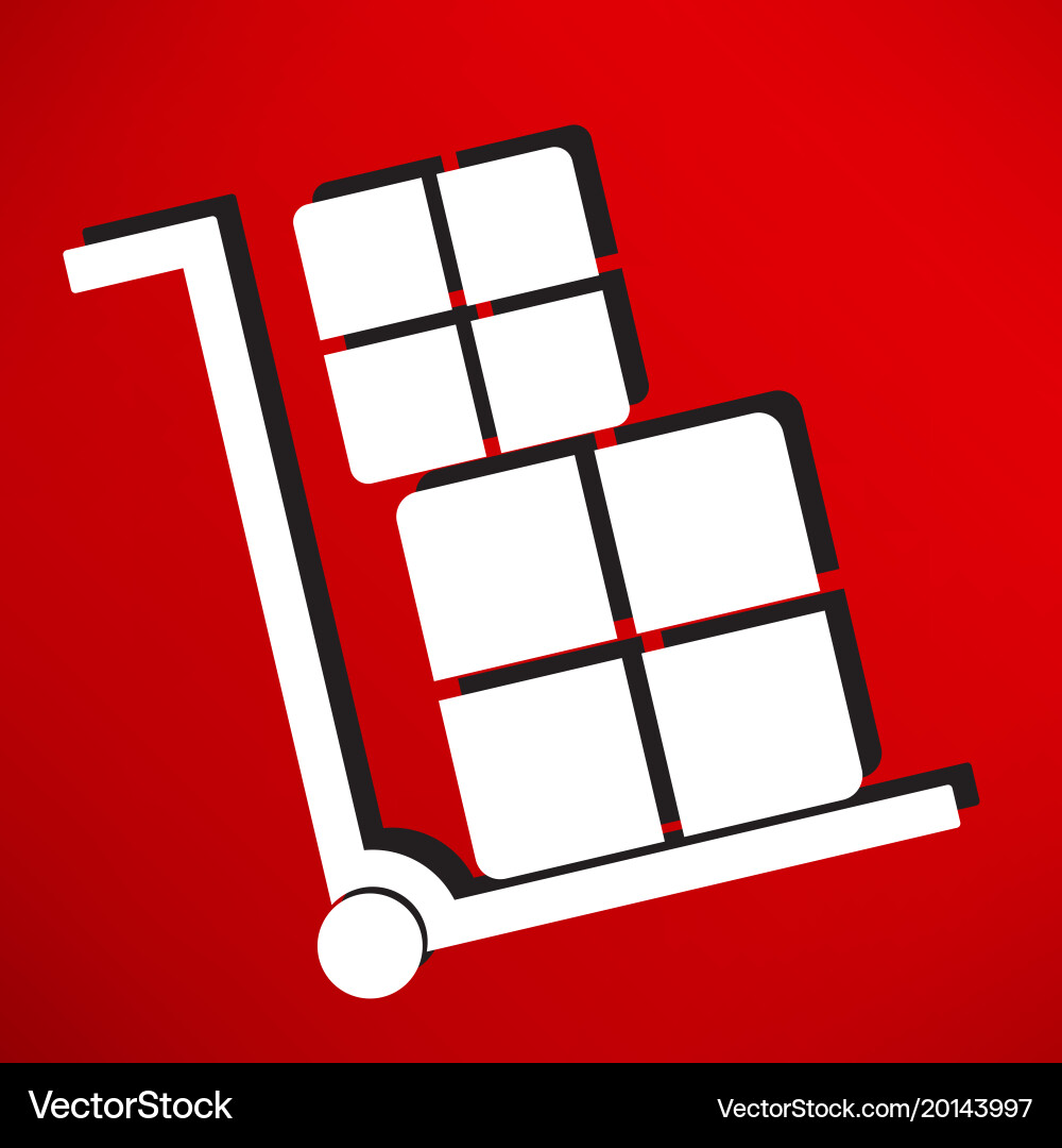 Handcart icon Royalty Free Vector Image - VectorStock