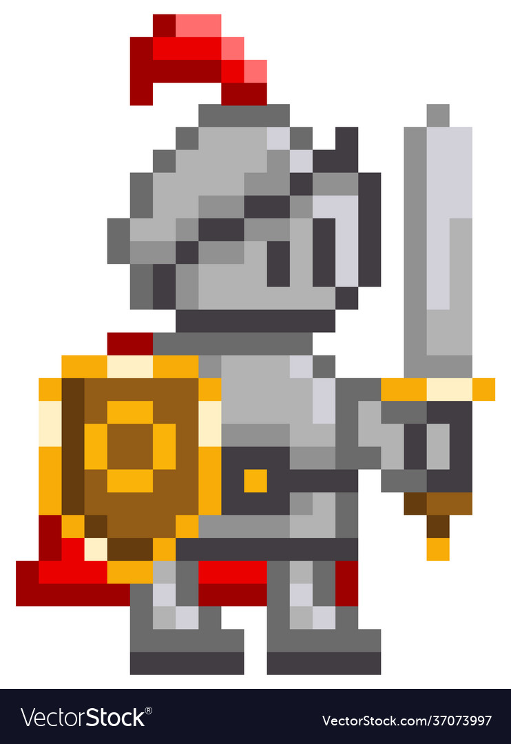 Pixel-game character of Royalty Free Vector Image