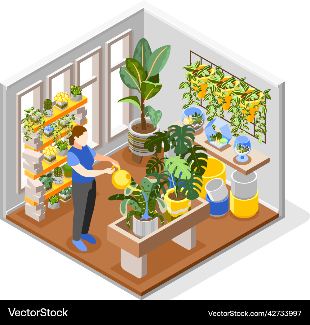 Plants composition Royalty Free Vector Image - VectorStock