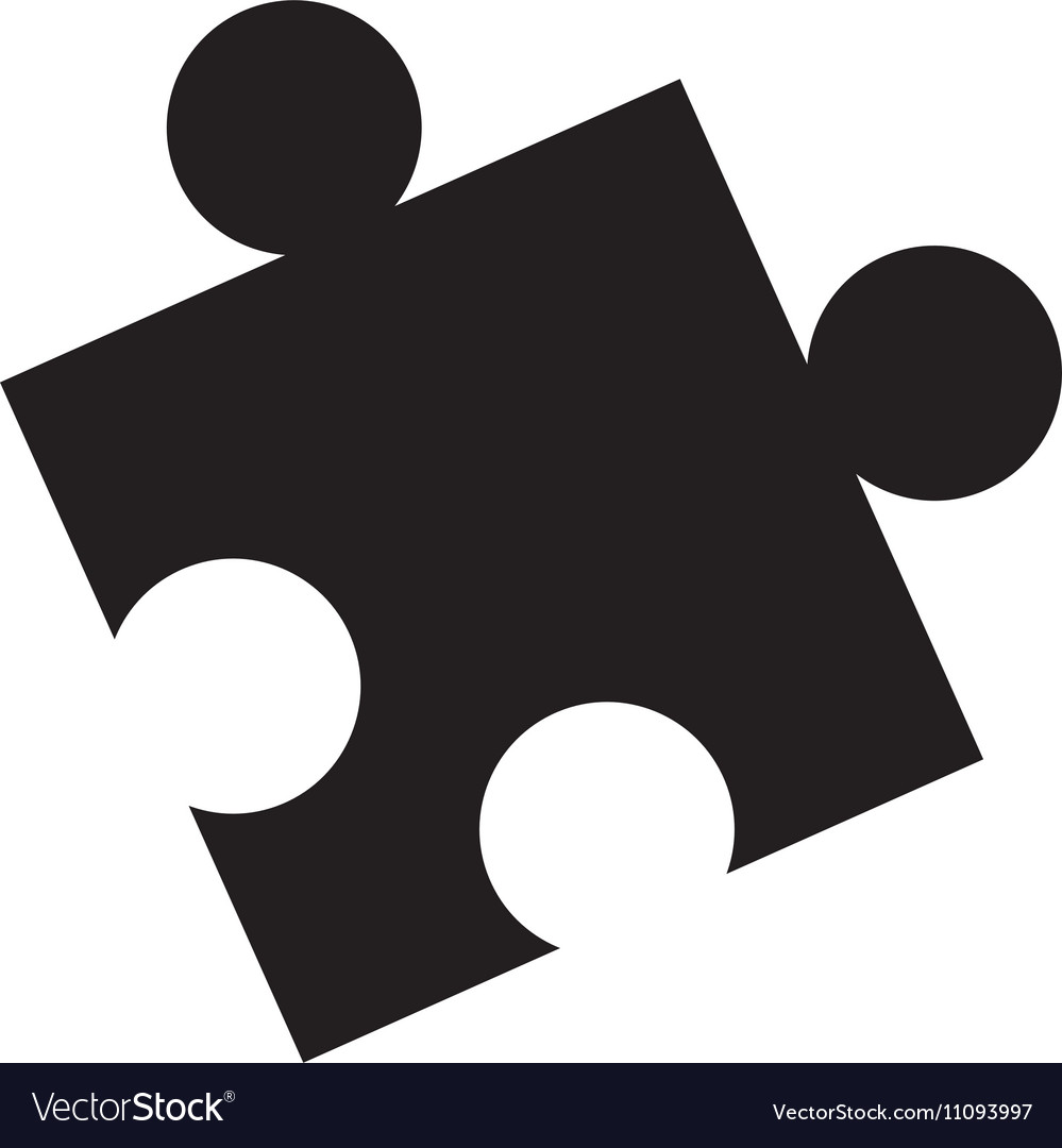 Puzzle piece game line icon Royalty Free Vector Image