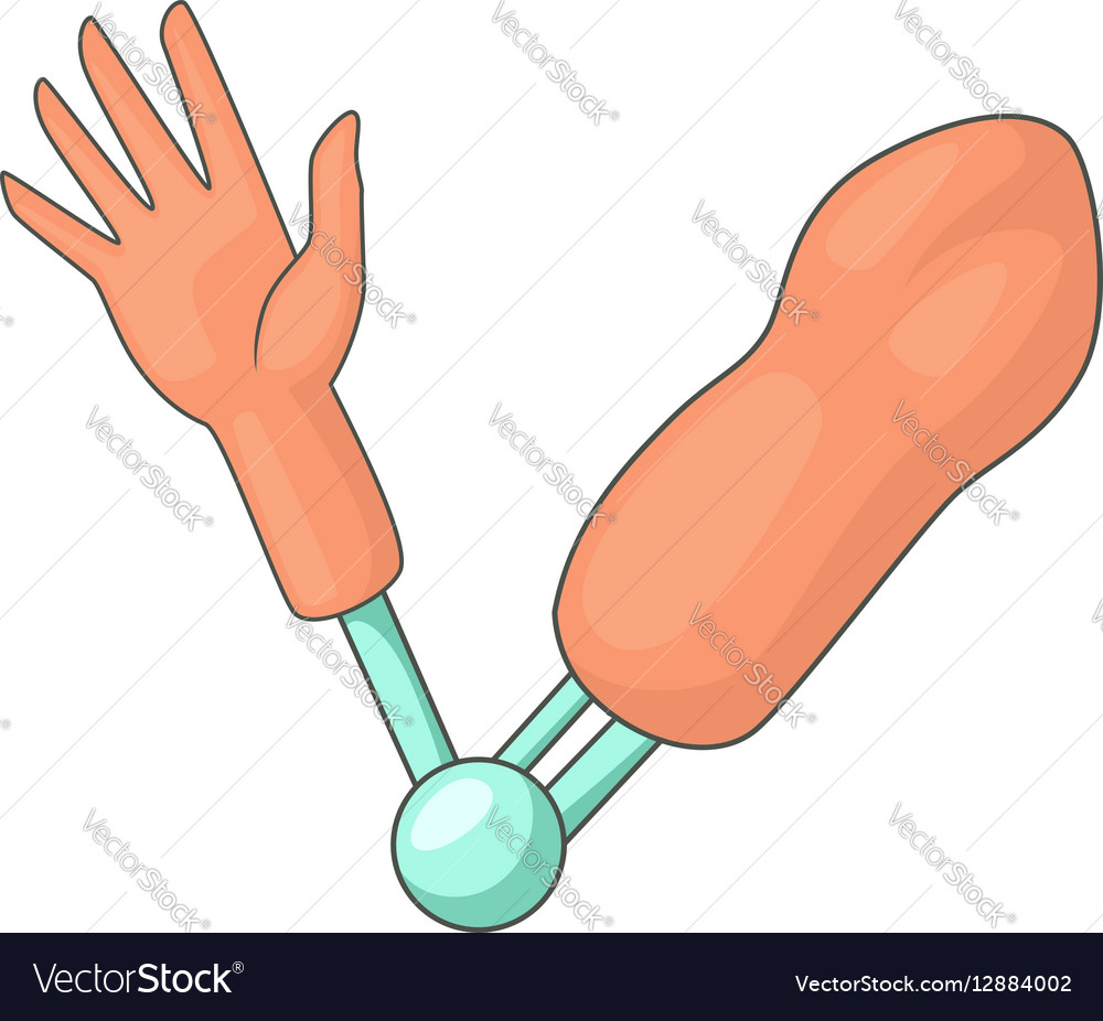 Artificial elbow joint icon cartoon style Vector Image Artificial elbow joint icon cartoon style Vector Image