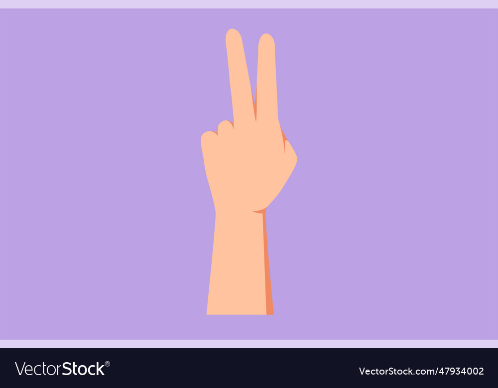 Cartoon flat style drawing hand gesture symbol