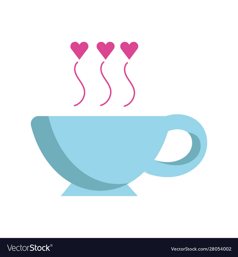 Happy valentines day cup with hearts Royalty Free Vector