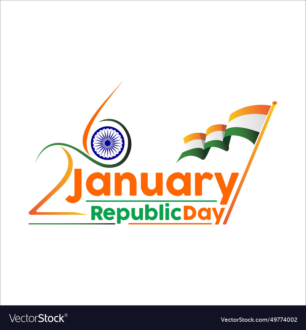 Indian republic day 26th january background Vector Image