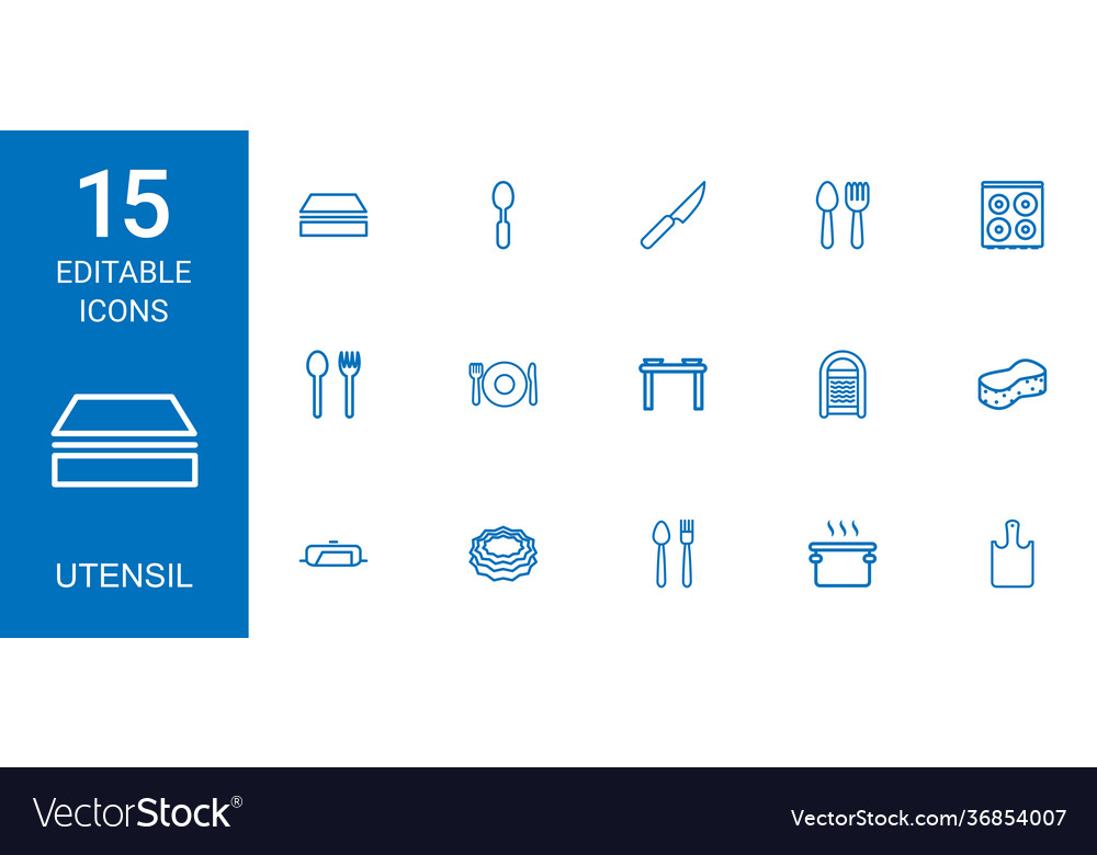 15 utensil icons