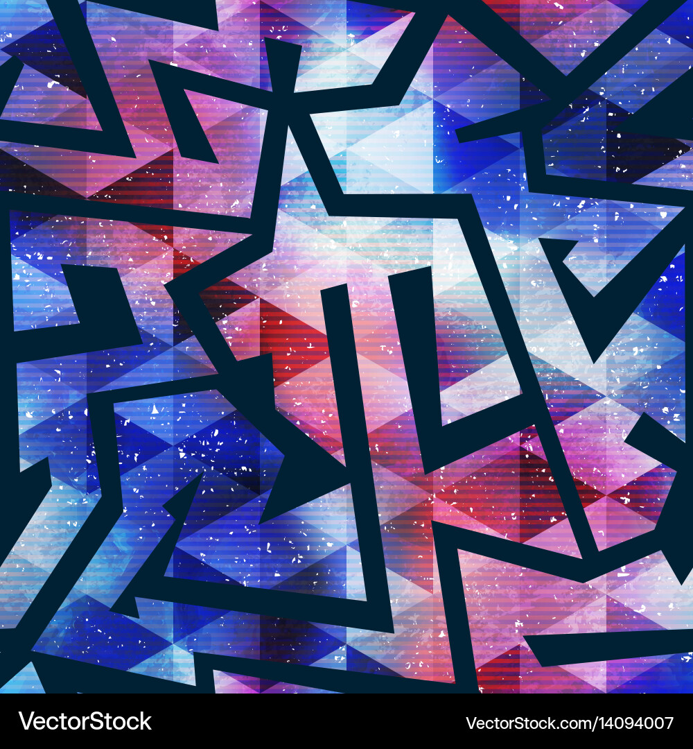 Bright geometric space pattern Royalty Free Vector Image