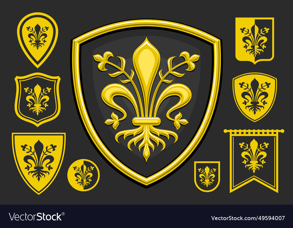 Florence emblem set Royalty Free Vector Image - VectorStock