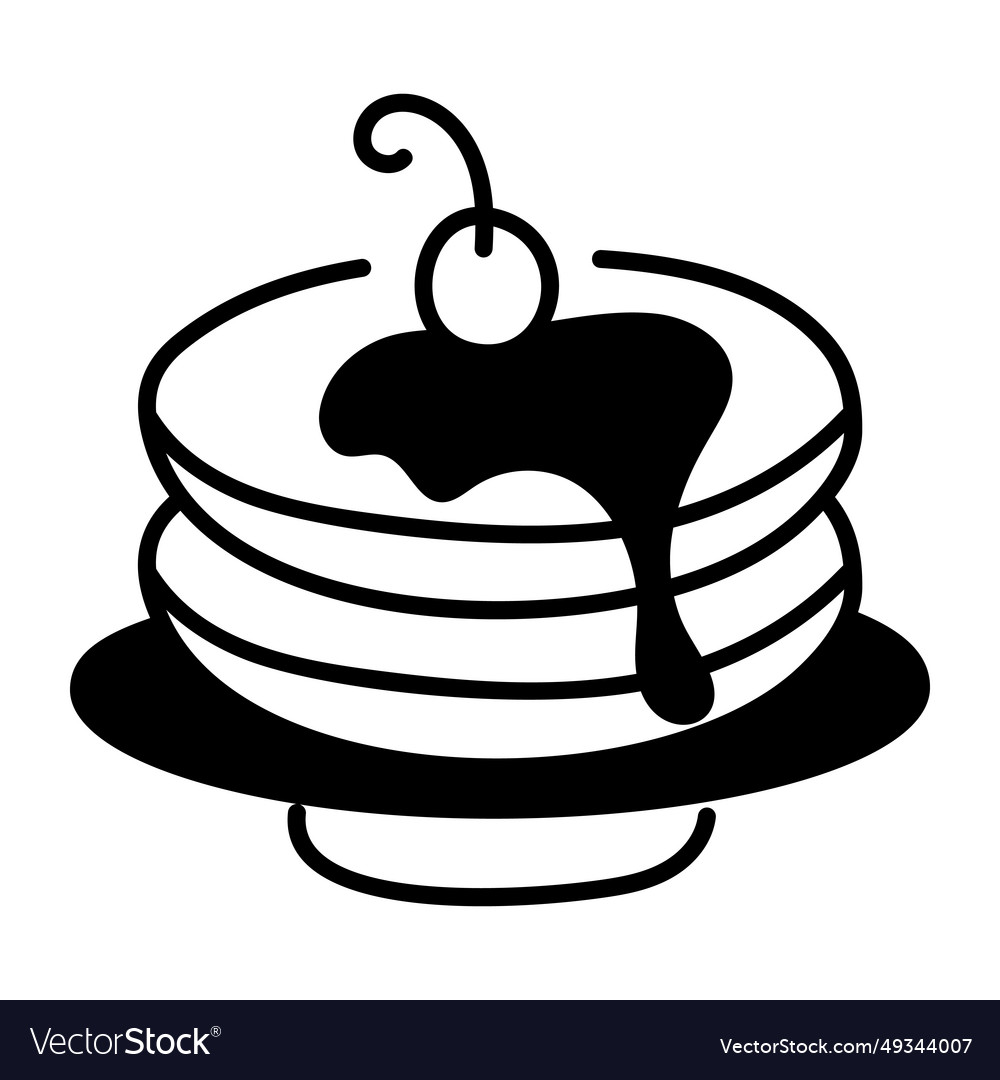 Honey pancakes Royalty Free Vector Image - VectorStock