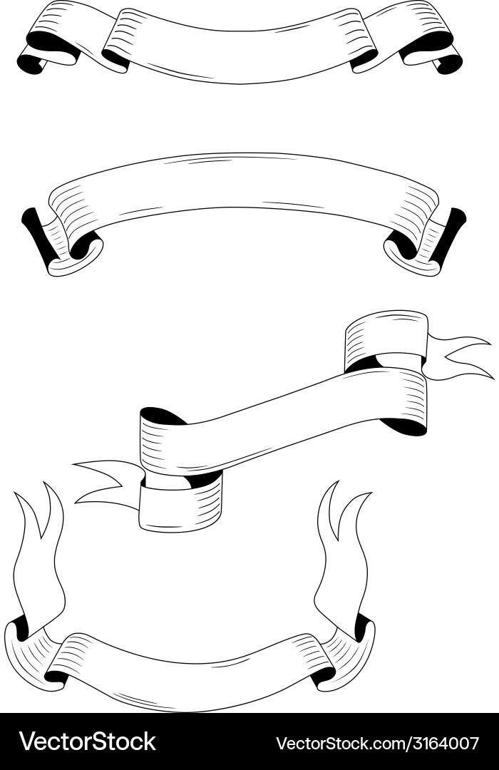 Medieval Ribbons And Banners Royalty Free Vector Image