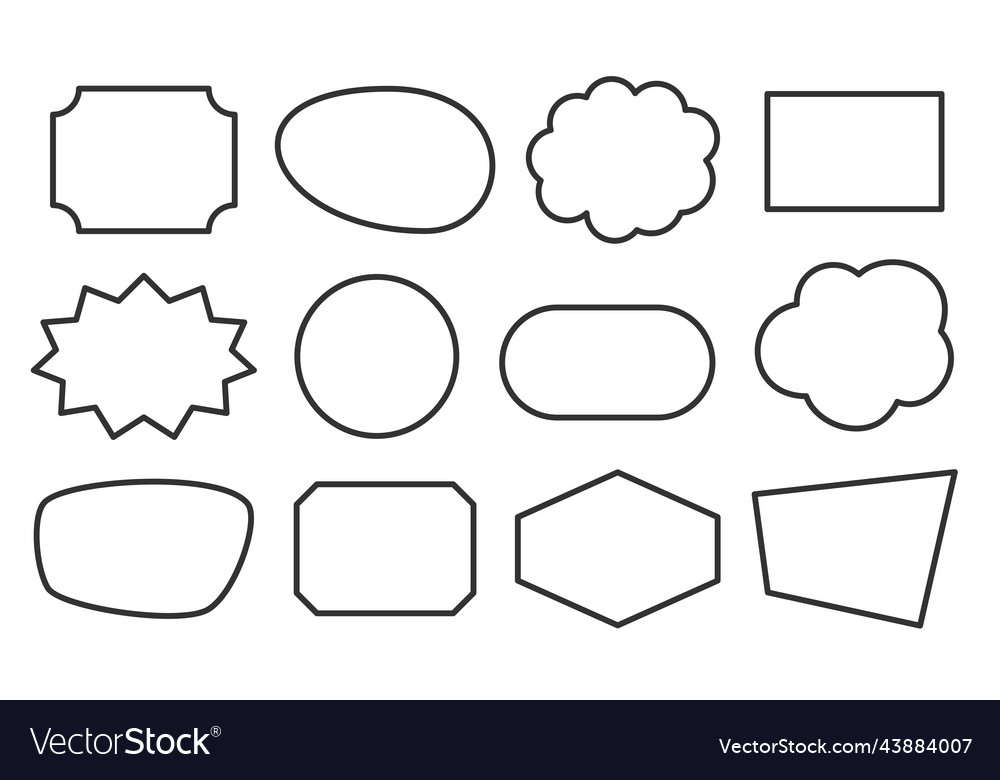 Speech bubble comic shape text box web chat frame vector image Speech bubble comic shape text box web chat frame