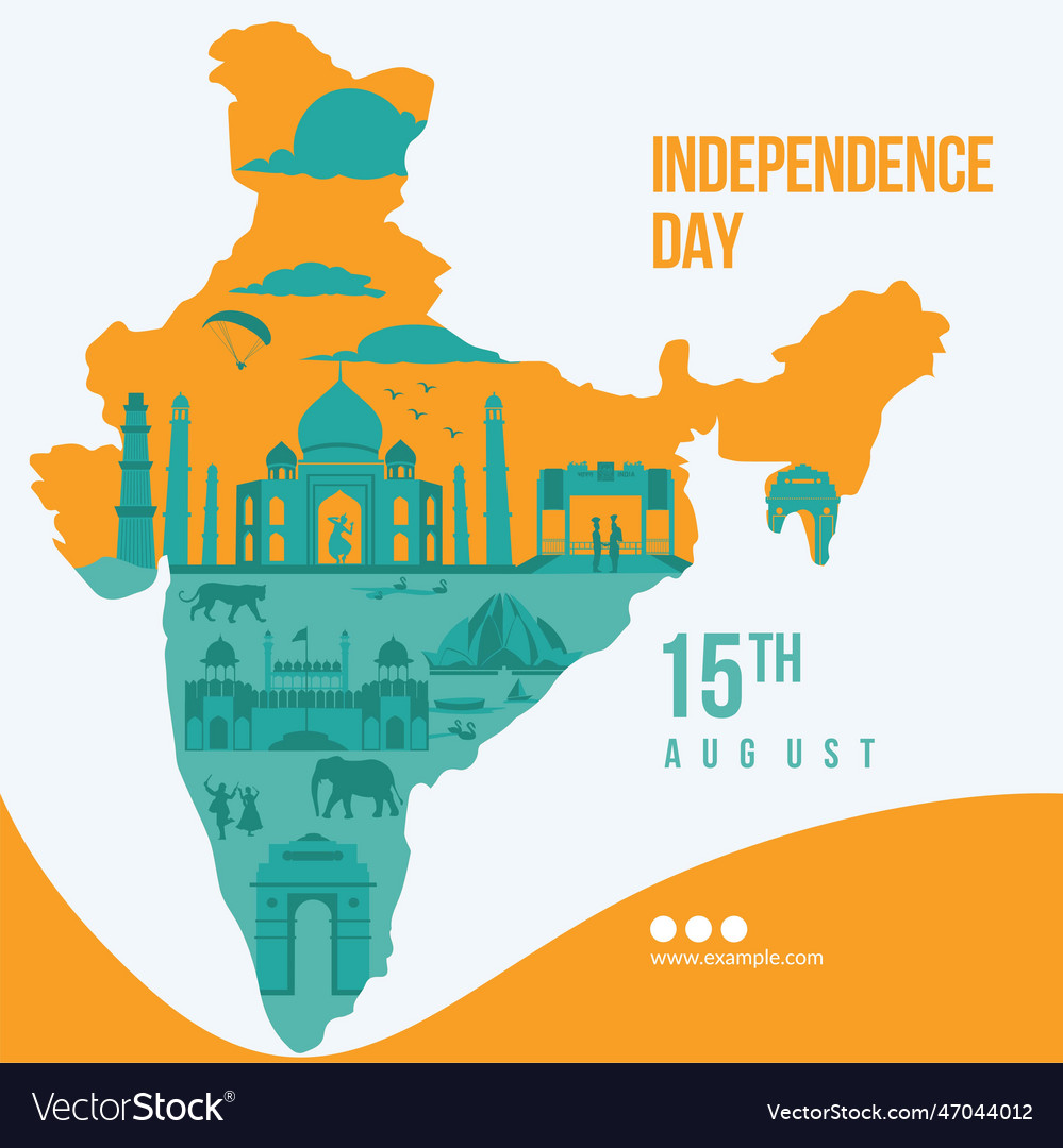 Banner design of 15th august independence day Vector Image